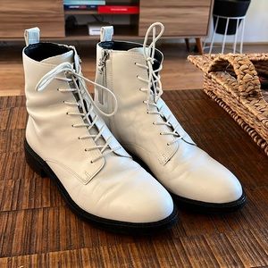Sam Edelman White Leather Boots